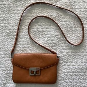 MARC JACOBS Crossbody Brown Leather Wallet Purse